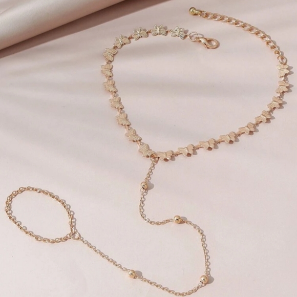 Gold Anklet Chain Mitten Toe Chain!!! - Picture 2 of 8